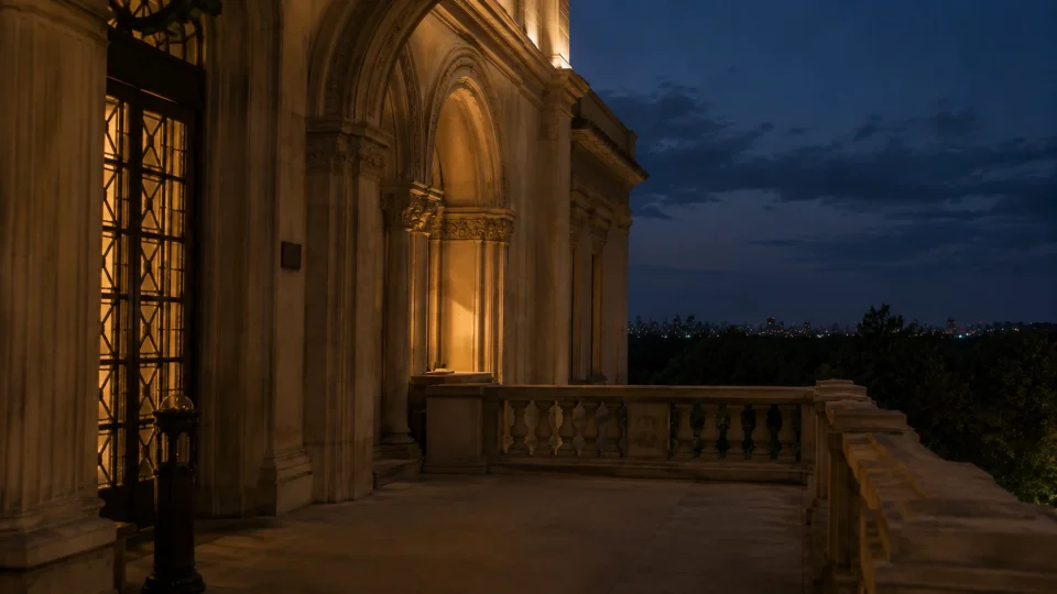 Balcony overlooking Central Park.